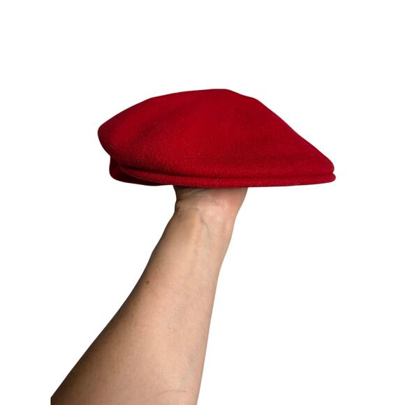 Vintage 90s Kangol Wool Cap Medium M Made in Engladn Retro Streetwear Red - Picture 5 of 5